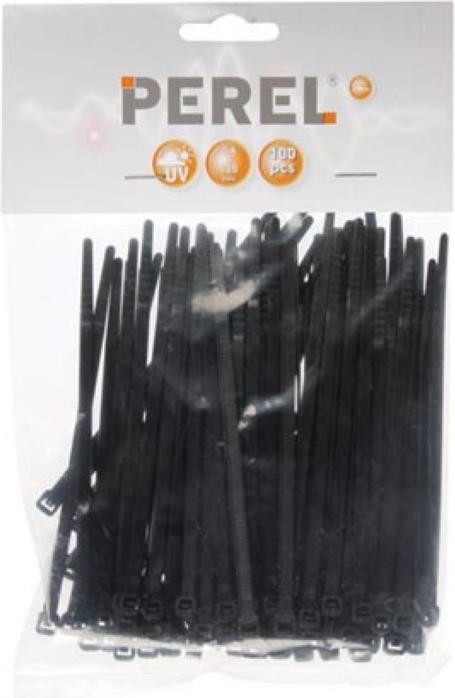Image du produit Velleman SET DE FILS NYLON - 4.6 mm x 120 mm - NOIR (100 pcs.) (Serre-câbles en plastique, 120 mm, 100 pcs)