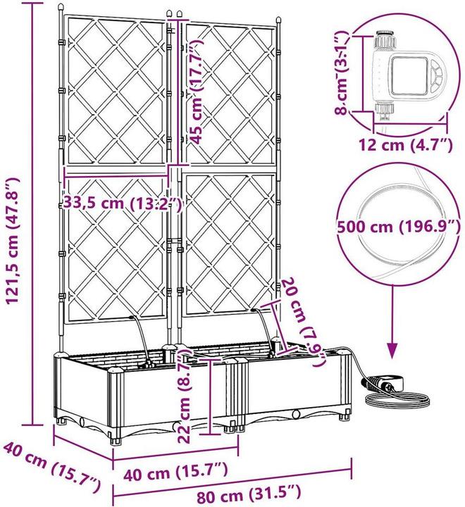Produktbild vidaXL Garten-Pflanzgefäss