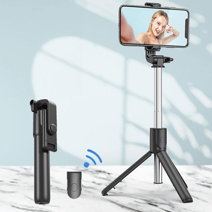 Actual product image Hurtel Selfie stick WRY1S telescopic tripod 0.7m for phone - black