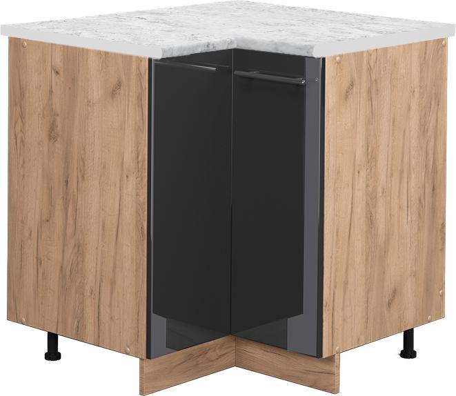 Anthrazit, Anthrazit hochglanz, Goldkraft Eiche, Marble-Weiss