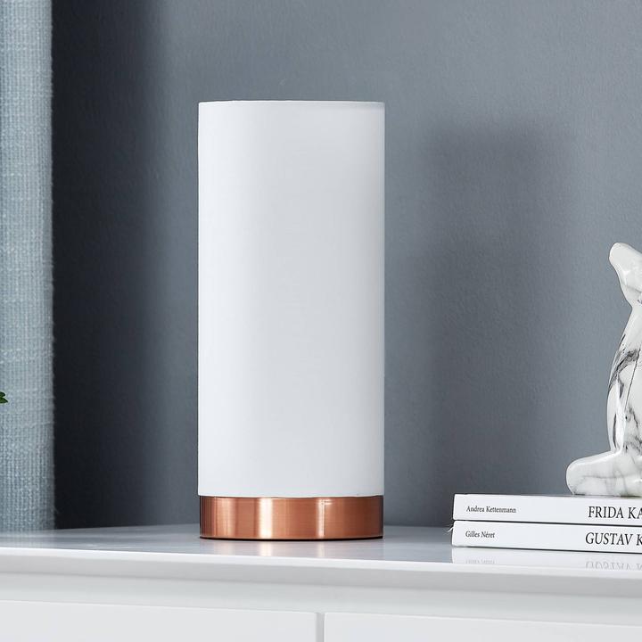 Actual product image Lindby Ronja table lamp Opal/Copper (E14)