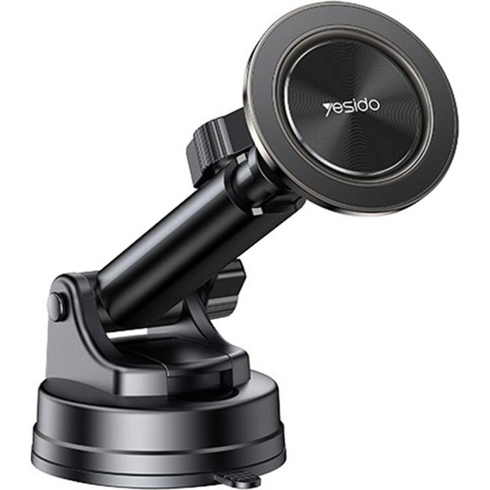 Yesido - Car Holder (C179) - for Dashboard, Star Ring Magnetic Design, 360, 15W, Zinc Alloy - Black, Supporto per smartphone, Nero