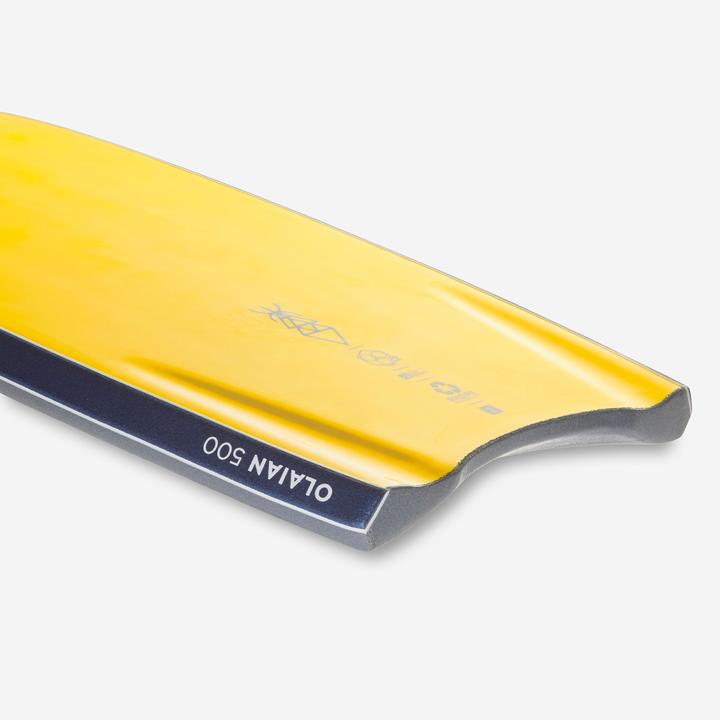Produktbild Olaian Bodyboard Fortgeschrittene Double Stringer BB500 grau/gelb
