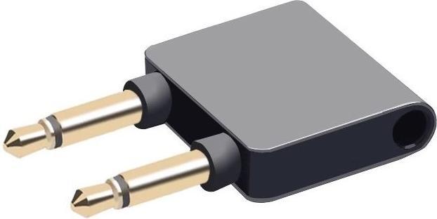 Actual product image Mu Prime Headphones Airplane Airline Travel Adapter Signature Series (Aircraft Adapters)