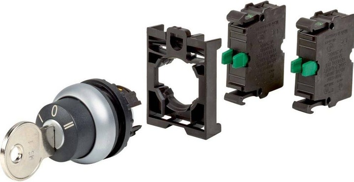 Immagine prodotto Eaton M22-WS3-2K10-BVP Interruttore a chiave Anello anteriore in plastica Chiave nera 1 pz.