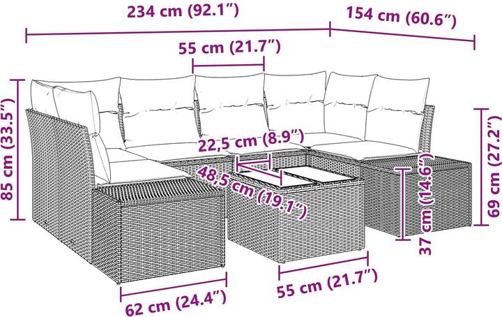 Produktbild vidaXL Garten-Sofa