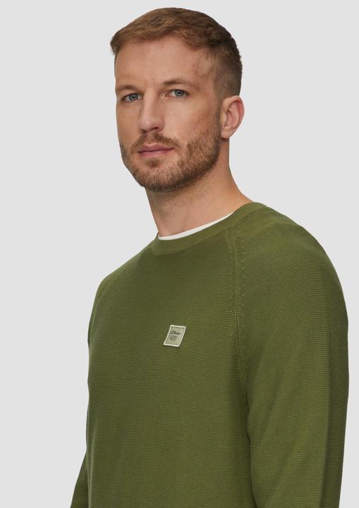 Image du produit S.Oliver Strickpullover Strickpullover mit Struktur und Label-Patch (XL)