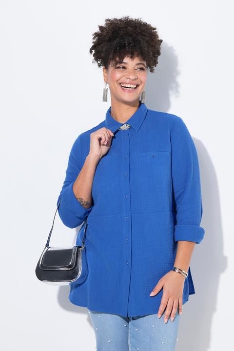 Image du produit Miamoda Bluse, A-Linie, Musselin, Ziernähte (42)