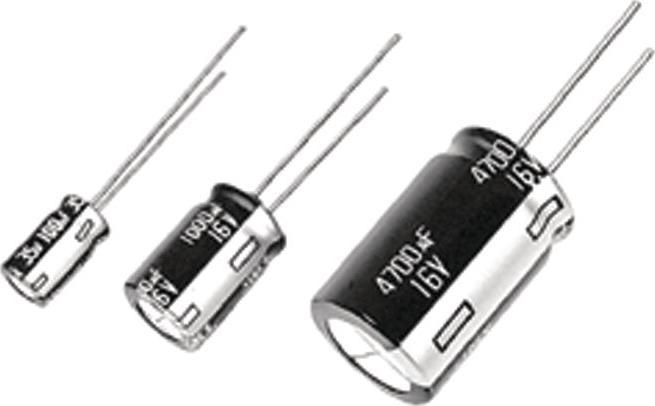 Panasonic Elektrolytkondensator, radial, 470uF, 470uA, 100V, 715mA