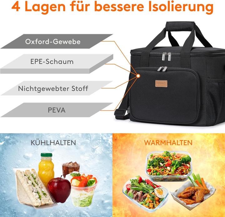 Produktbild Lifewit Grosse Faltbare Kühltasche 24L für Reisen und Picknick (24 l)
