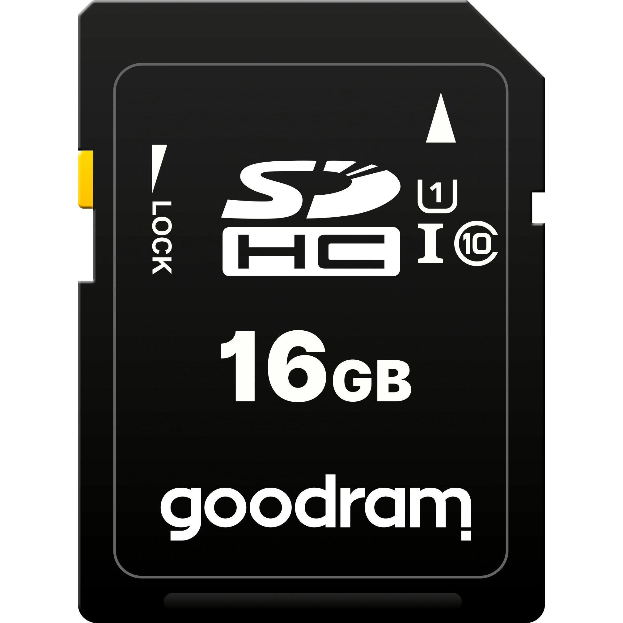 Goodram S1A0-0160R12 Speicherkarte (16 GB, Klasse 10, Klasse U1, V10, Speicherkarte) (16 GB, SDHC, U1, UHS-I), Speicherk...