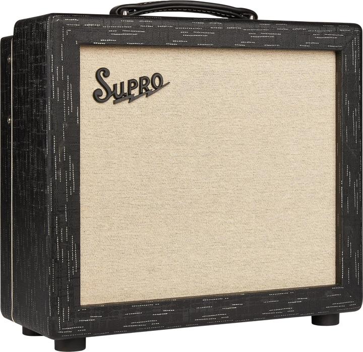 Immagine prodotto Supro 1612RT Amulet 1x10 nero Scandia 15W amplificatore combo per chitarra con riverbero e tremolo (Chitarra, 15 W)