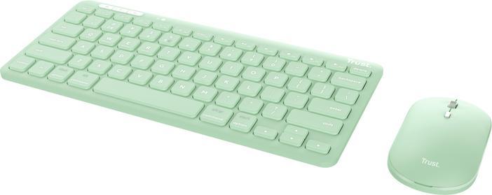 Actual product image Trust Lyra keyboard Mouse included RF wireless + Bluetooth QWERTY Italian Green (IT, Wireless)