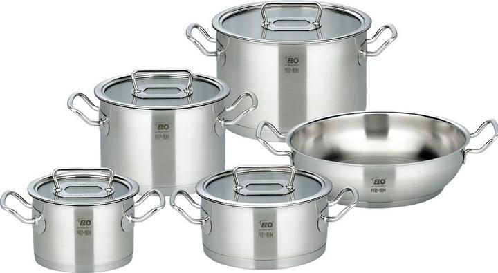 Produktbild ELO Topfset Gourmet Plus 5-teilig (Pfannenset + Topfset, Edelstahl)