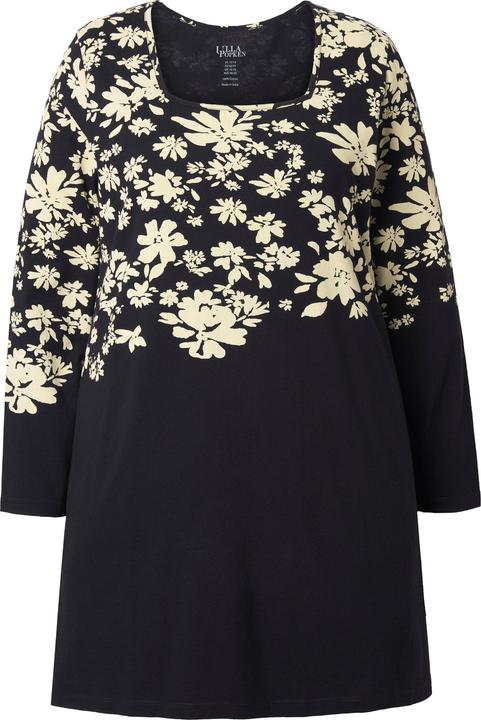 Actual product image Ulla Popken Floral Placement Print Empire Knit A-Line Tunic (46, 48)
