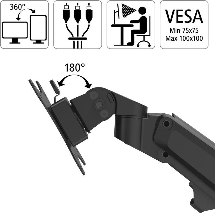 Actual product image Hama Monitorarm (Table, 35.04", 12 kg)