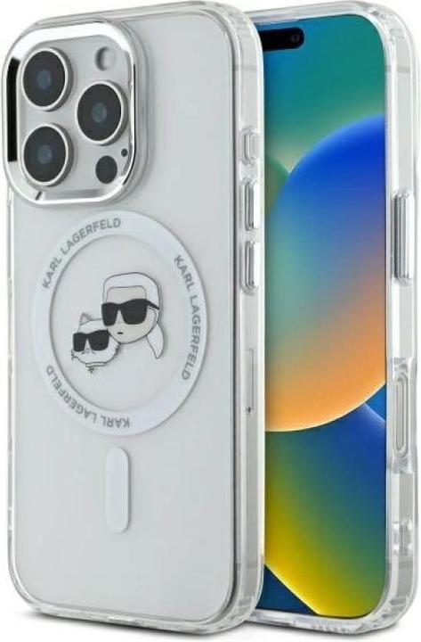 Karl Lagerfeld KLHMP16XHLSKCH iPhone 16 Pro Max 6.9" biały/white hardcase IML Metal Karl&Choupette H (Apple iPhone 16 Pro Max)