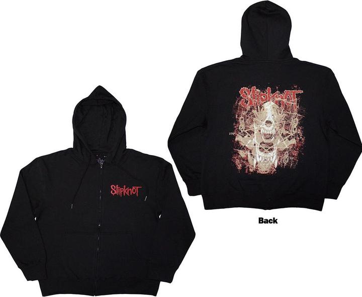 Slipknot Skull Teeth Back Print (Zipper-Hoodie)