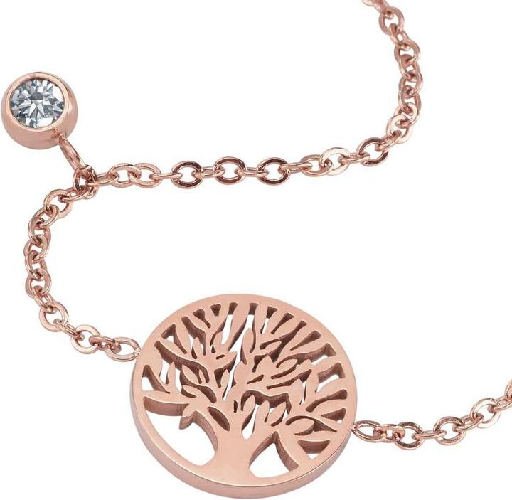 Produktbild Bijouteria Armband (21 cm, Edelstahl, Zirkonia, PVD Beschichtung (goldfarbig))