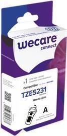 Produktbild Wecare Schriftband kompatibel zu BROTHER TZE-S231 schwarz auf weiss (1.20 cm, Schwarz)