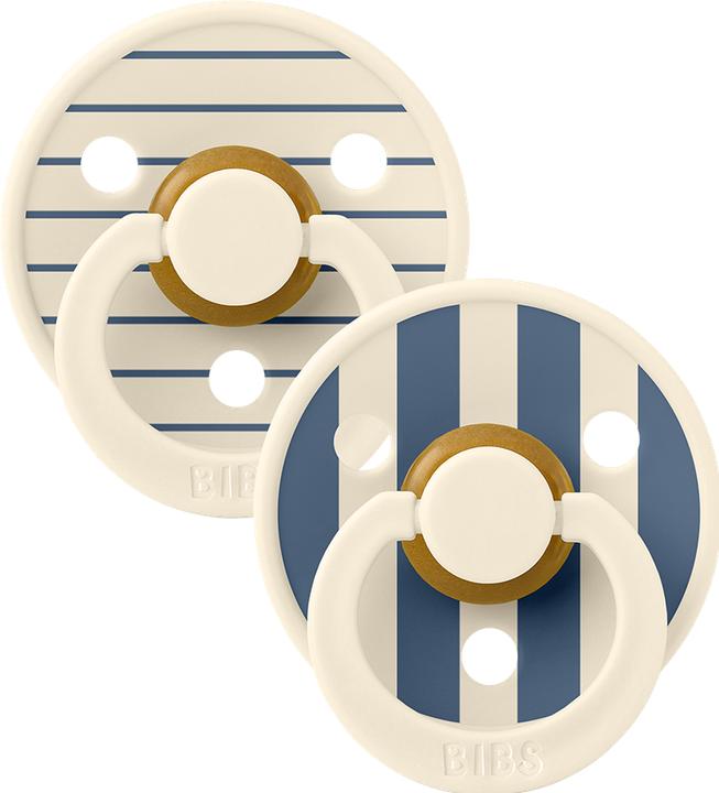 Immagine prodotto Bibs Studio Nuggi Colour 2 PACK Latex Round 0-6m Pin Ivory Vanilla Mix (2 x, fino a 6 M.)