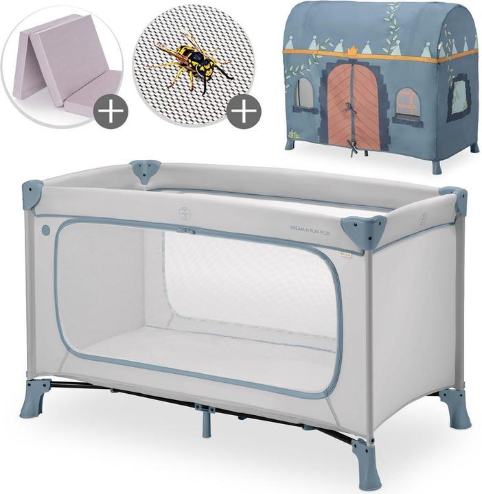 Actual product image Hauck Reisebetten Reisebett Set Dream N Play Plus inkl. Spielzelt (120 x 60 cm)