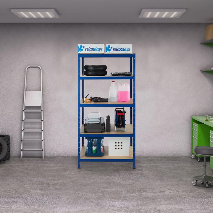 Actual product image Relaxdays Heavy-duty Shelving Unit Blue