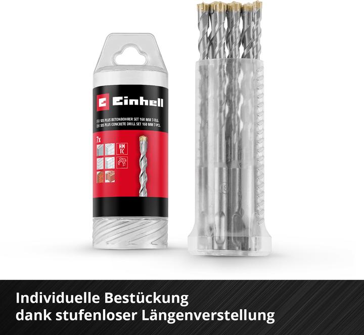 Actual product image Einhell SDS-Plus hammer drill bit set 265510, 6-14 mm, 160 mm, 7-piece (6-14 mm)