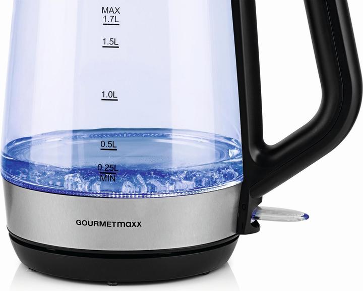 Immagine prodotto Gourmetmaxx Bollitore da 1,7 l, nero/trasparente (1.70 l)