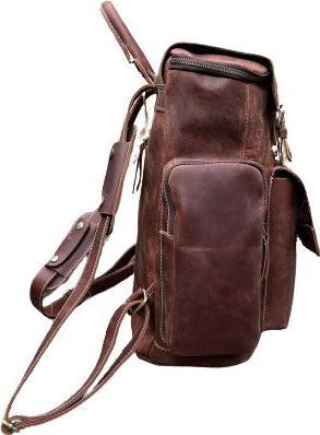 Produktbild Only-Bags.Store Lederrucksack, Reiserucksack Rucksack, Brauner Leder Roll Top Rucksack, Laptop Tasche, Unisex