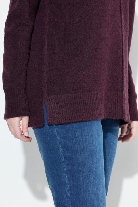 Immagine prodotto Ulla Popken Maglione a righe dal taglio oversize con maniche lunghe e collo alto (50, 52)