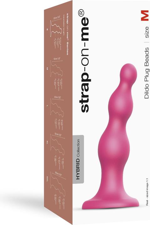 Produktbild Strap-on-me Dildo Plug Beads Metallic Raspberry Pink M