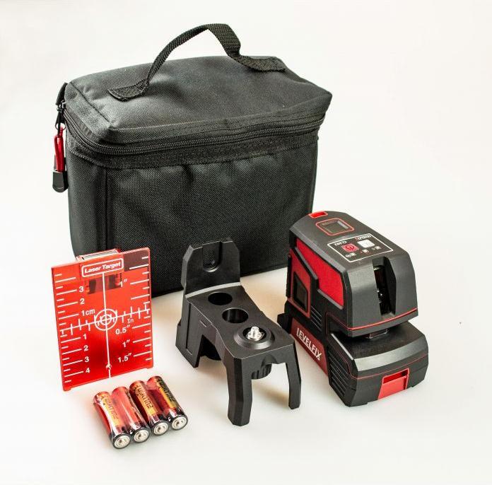 Actual product image Levelfix 556220 CL202R Set Kreuzlinienlaser Rot + Stativ