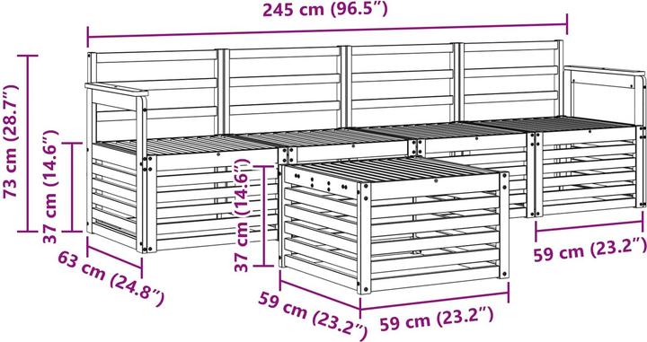 Produktbild vidaXL Outdoor-Sofa
