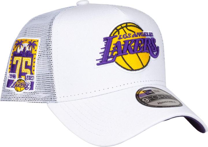 Image du produit New Era A-Frame Trucker Cap - 75th Los Angeles Lakers Blanc (Taille unique)