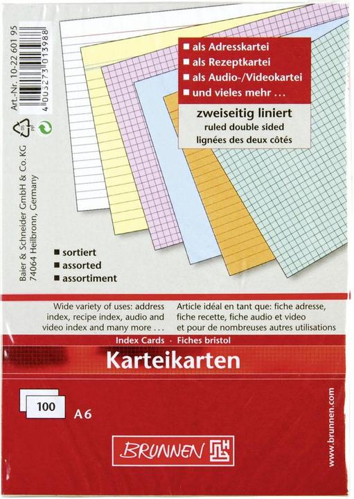 Actual product image Flashcards (A6, 180 g/m², 100 x)