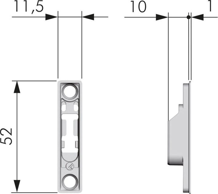 Actual product image Italiana Ferramenta Bremsklappenhalter Kiaro, 550mm (1 pcs.)