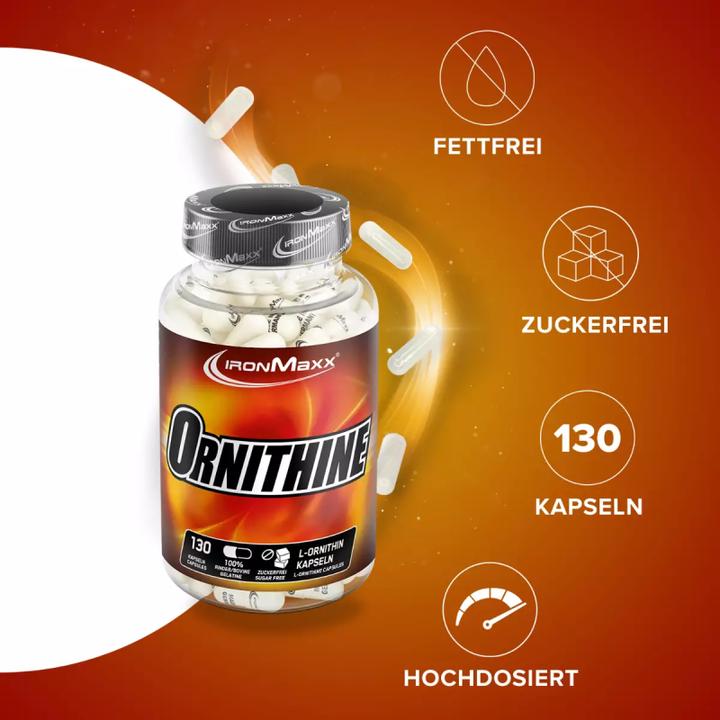 Actual product image IronMaxx Ornithine (130 pcs., Capsules, 111 g)