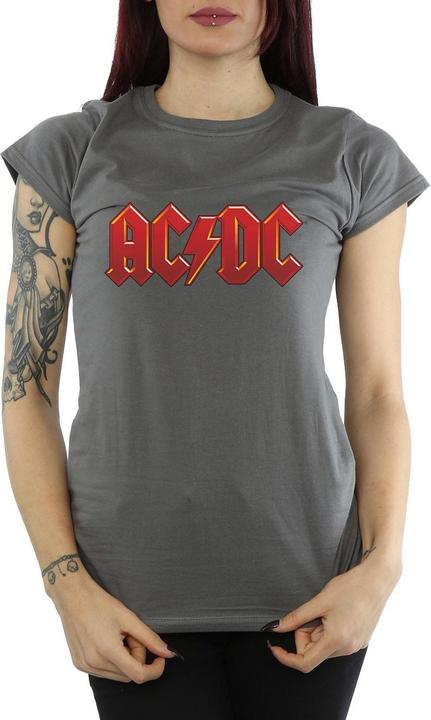 Produktbild AC/DC TShirt mit dunkelrotem Logo aus Baumwolle (L)