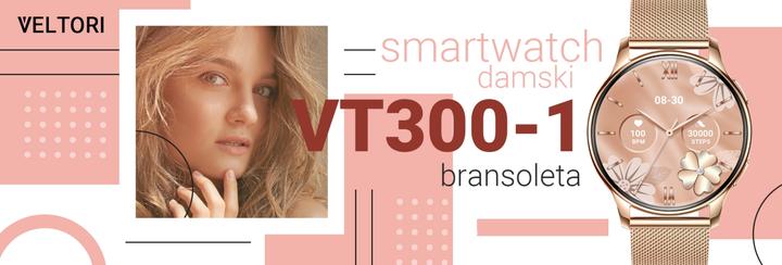 Actual product image Burga Veltori VT300-1 Damen-Smartwatch mit goldenem Armband