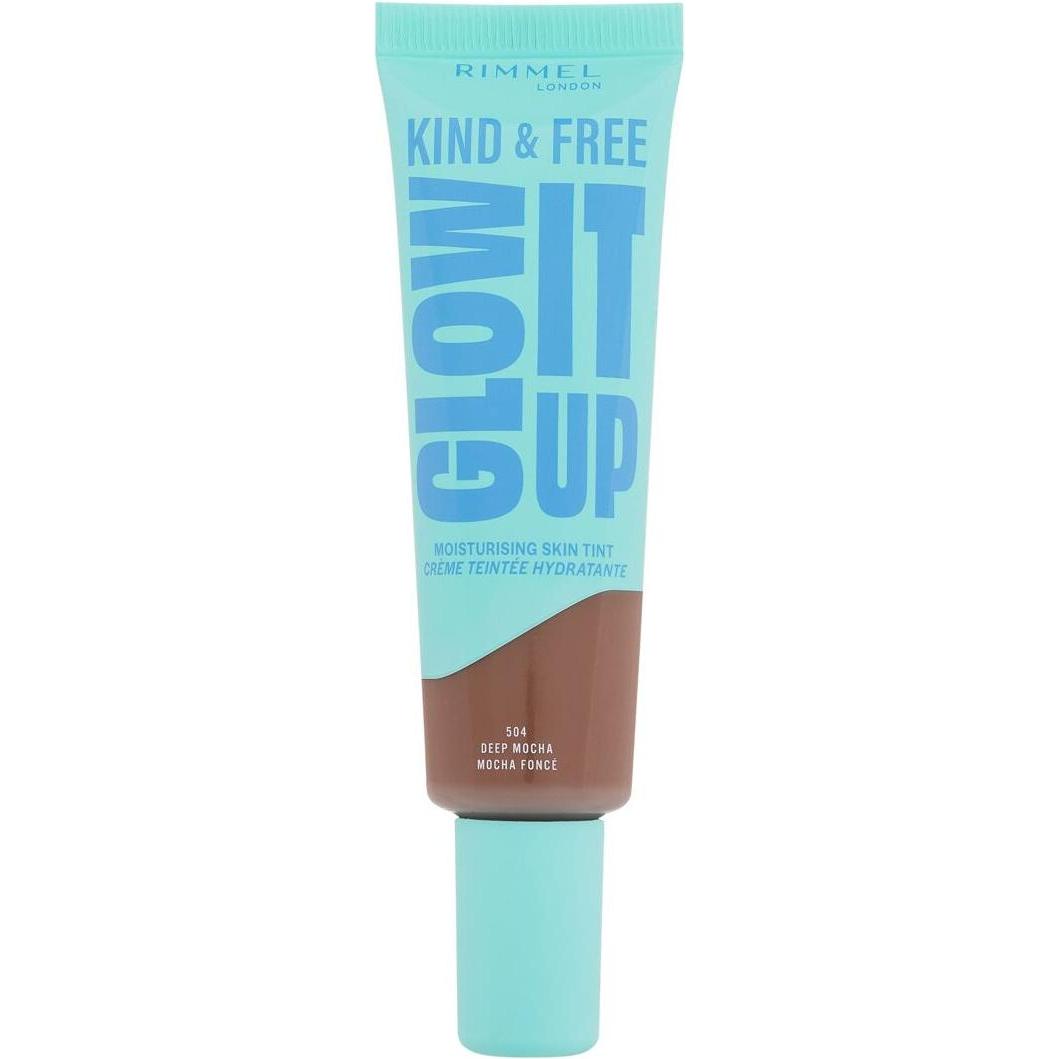 Rimmel London, Fondotinta, Kind & Free Glow It Up Moisturising Skin Tint (504 Moka profondo)