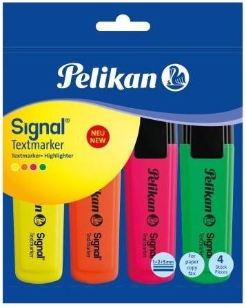 Productafbeelding Pelikan Signaalmarkeerstift 4 stuks geassorteerde kleuren, in polybag (4 x)