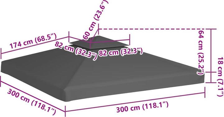 Produktbild vidaXL Xerane (300 cm, 300 cm)