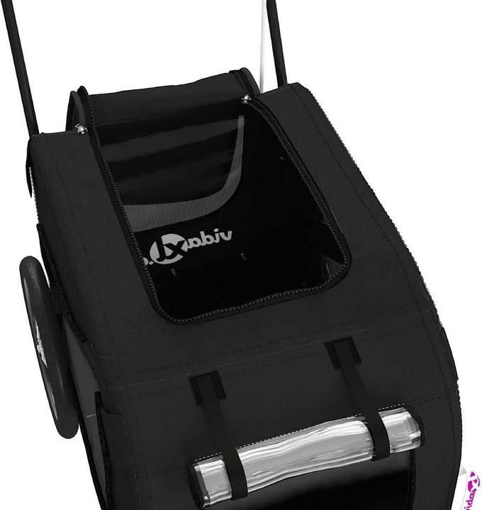 Image du produit VidaXL Remorque vélo chien Noir Tissu Oxford et