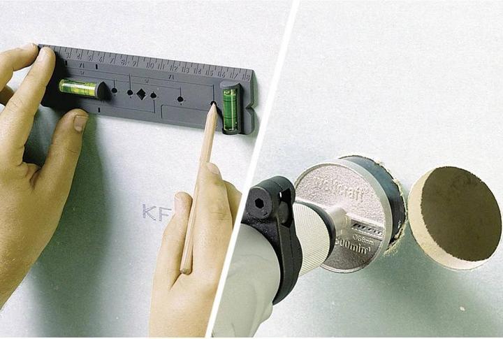 Actual product image wolfcraft 1 template for cavity wall boxes