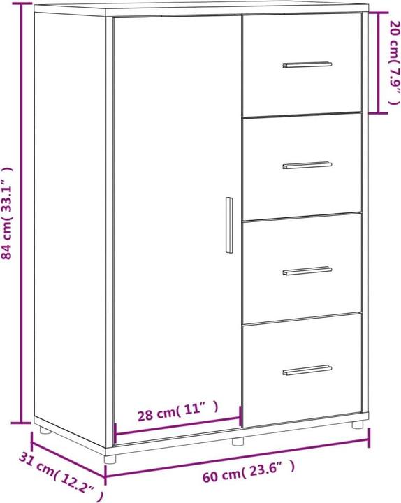 Image du produit vidaXL Sideboard (60 x 31 x 84 cm)