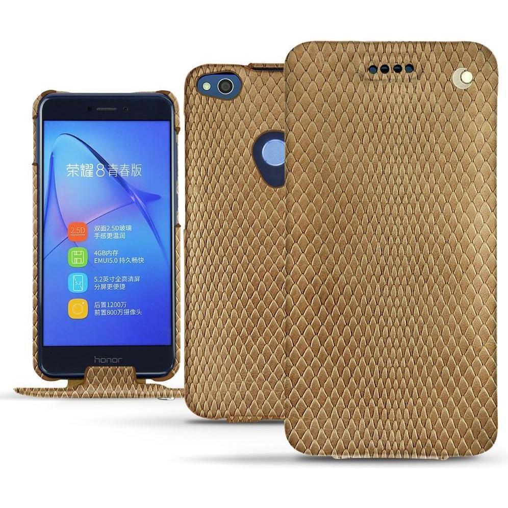 Noreve Lederschutzhülle vertikal (Huawei P8 Lite (2017)), Smartphone Hülle, Beige