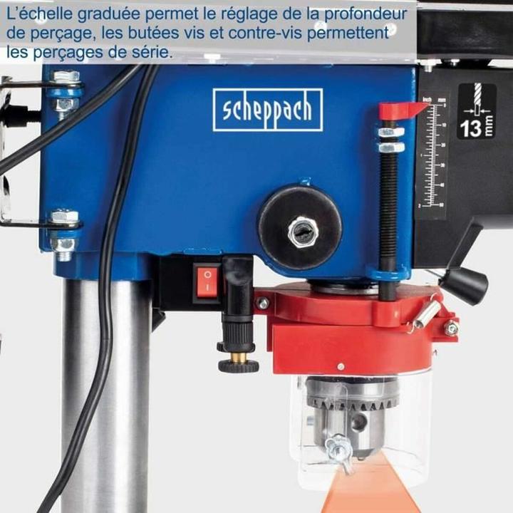 Actual product image Scheppach DP16VLS Drilling machine 230-240V 50Hz 500W