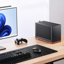 Jonsbo T9 Black PC-Gehäuse, Mini-Gehäuse, ITX, PCIe 5.0 Riserkabel - silber (Mini-ITX)