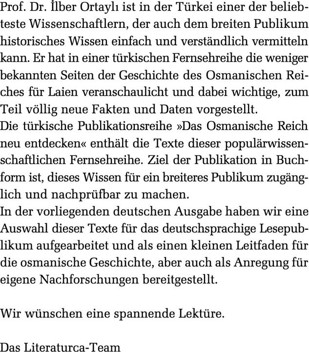 Produktbild Das Osmanische Reich. Episoden seiner Geschichte (Deutsch, Ilber Ortayli, 2013)